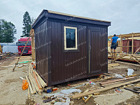 Хозблок с отделкой профлистом 3х2,3 RAL 8017